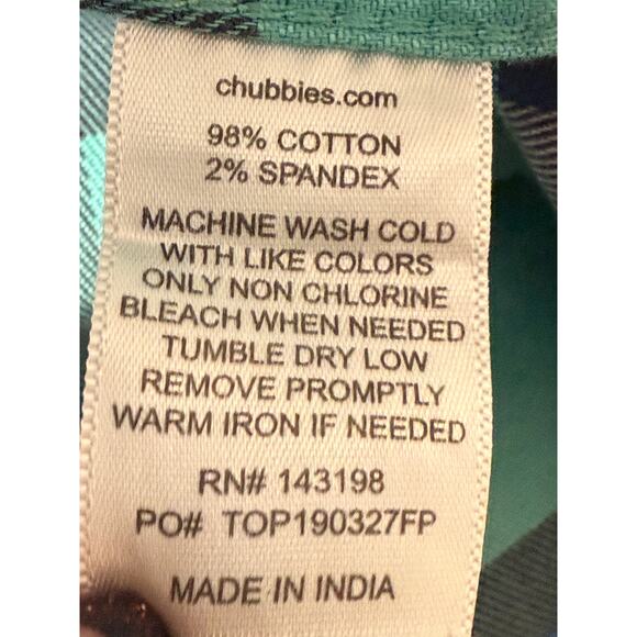 Men's Chubbies Flannel Plaid Long Sleeve Button Down Shirt, Size L - Picture 5 of 6